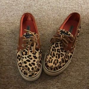 Sperry Leopard Boat shoe